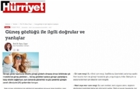 Hürriyet Güneş Gözlüğü ile İlgili... 03.06.2021